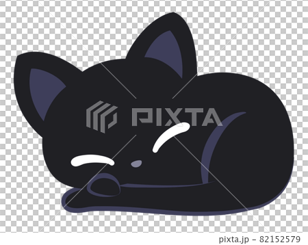 Cute cat black icon illustration PNG, with transparent background