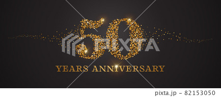 50 years anniversary vector icon, logo. Graphic design element with golden glitter number 50 years anniversary vector icon, logo. Graphic design element with golden glitter number 82153050