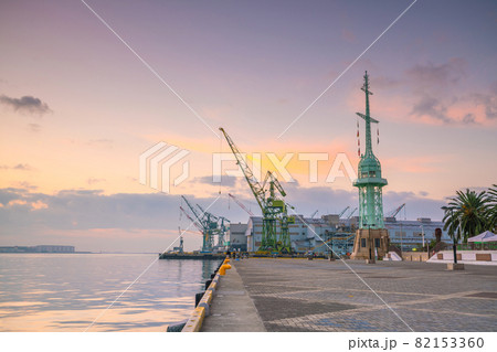 Skyline and Port of Kobe in Japan 82153360