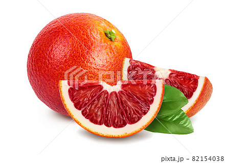 Blood red oranges isolated on white background with clipping path and full depth of field 82154038