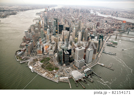 Aerial view of Manhattan skyline, New York City Aerial view of Manhattan skyline, New York City 82154171