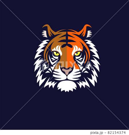colorful Tiger head mascot vector colorful Tiger head mascot vector 82154374