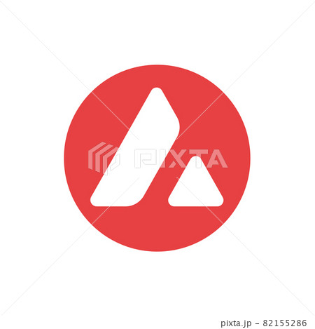 Avalanche (AVAX) coin icon isolated on white background. 82155286