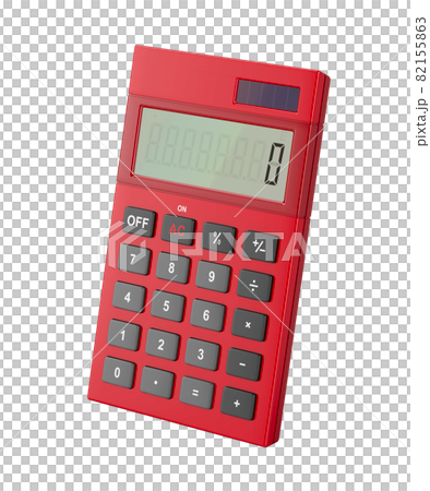 Red calculator 82155863