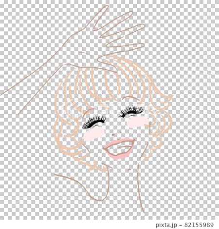 False eyelash extensions image illustration 82155989