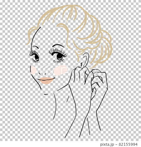 まつげエクステ つけまつげ　イメージイラスト 82155994