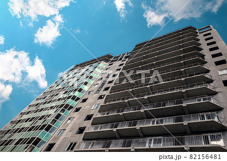 unfinished building on the a sky background unfinished building on the a sky background 82156481