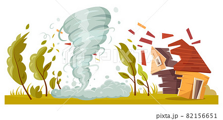 Tornado storm destroying house, hurricane cyclone Tornado storm destroying house, hurricane cyclone 82156651