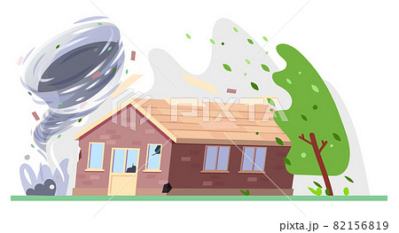 Tornado storm and house, hurricane or cyclone wind Tornado storm and house, hurricane or cyclone wind 82156819
