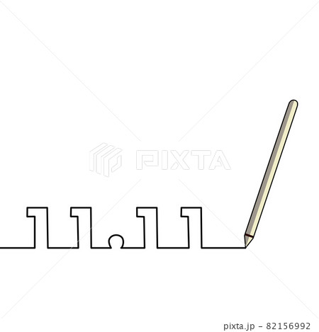 11.11 Black numbers on a white background, promotion date 11 month 11. One line drawing style with a pen. 82156992