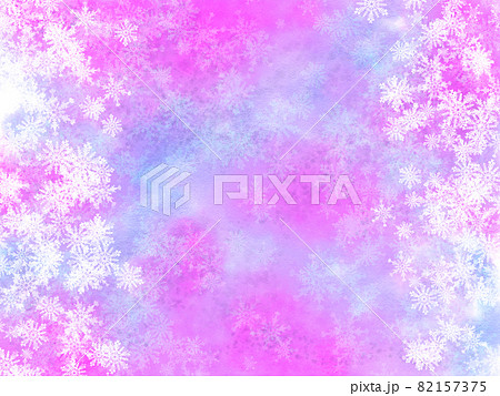 雪の壁紙ピンクのイラスト素材