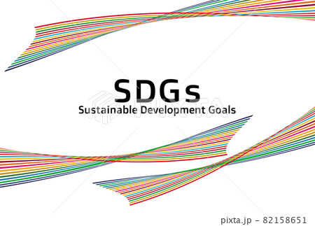 シンプルなグリーティングカード 持続可能な開発目標 SDGs17色のラインアートです ベクター シンプルなグリーティングカード 持続可能な開発目標 SDGs17色のラインアートです ベクター 82158651
