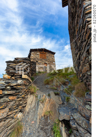 The Upper Omalo village and the fortress Keselo. Travel to the Georgia. Caucasus 82160070