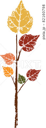Colored ink print of a fallen autumn leaf. Watercolor leaf. Colored ink print of a fallen autumn leaf. Watercolor leaf. 82160798