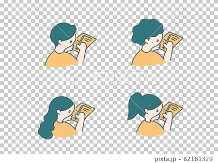 Illustration set of people who write documents 82161329