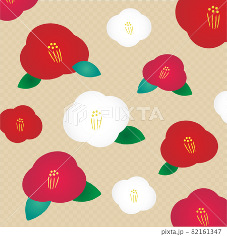 Camellia modern illustration background material 82161347