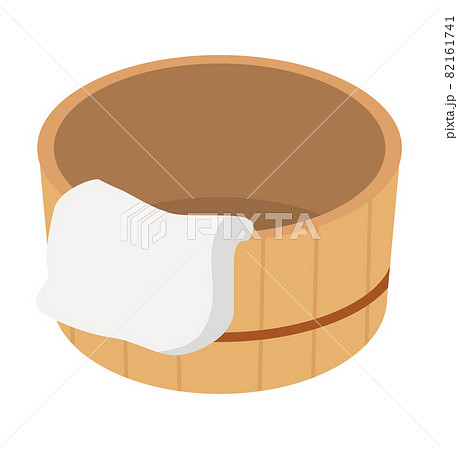 空の風呂桶イラストのイラスト素材