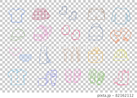 色鉛筆で描いた子供の持ち物 色鉛筆で描いた子供の持ち物 82162112