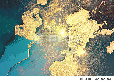 Green, blue and gold abstract pattern with marble texture and sparkles Green, blue and gold abstract pattern with marble texture and sparkles 82162168