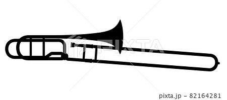 トロンボーンのイラスト_シルエット 82164281