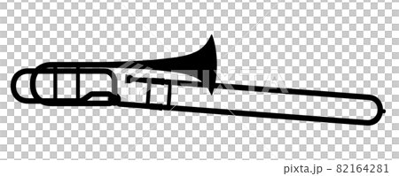 トロンボーンのイラスト_シルエット 82164281