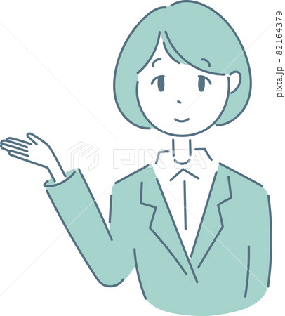 案内をする女性イラスト 案内をする女性イラスト 82164379