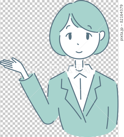 案内をする女性イラスト 案内をする女性イラスト 82164379