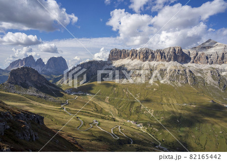 Scenic view of the Sella Group. Dolomites. 82165442