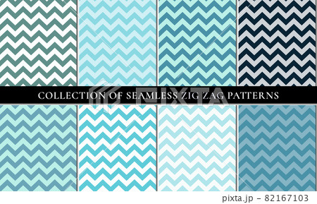 Blue Set of seamless zigzag chevron pattern Blue Set of seamless zigzag chevron pattern 82167103