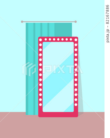Clothing Store Changing Room Vector Illustration 82167886