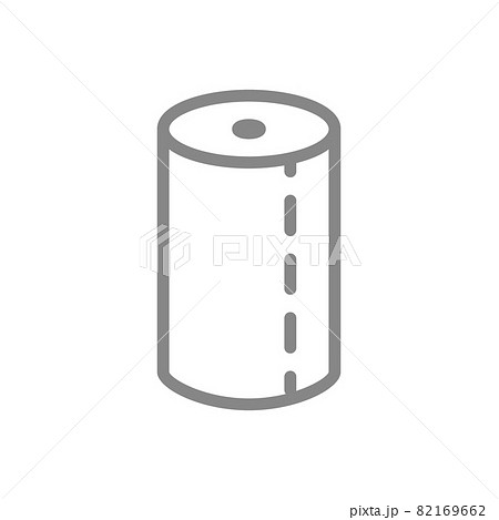One pack of paper towels line icon. Paper roll, napkins, hygiene products symbol 82169662