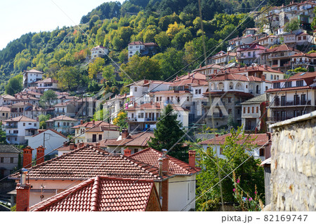 The houses in Metsovo Greek village, Greece 82169747