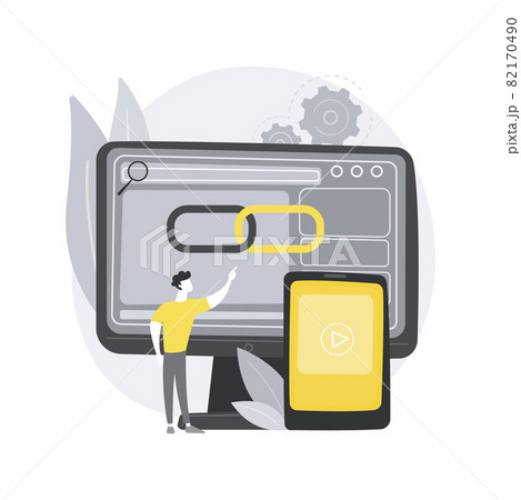 Link building abstract concept vector illustration. 82170490