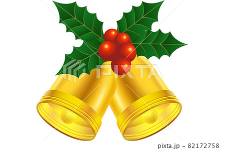 柊と赤い実のついたクリスマスベル 柊と赤い実のついたクリスマスベル 82172758