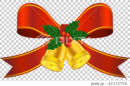 Christmas wrapping ribbon with holly, Christmas - Stock