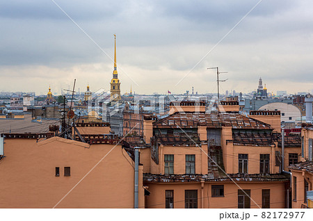 Beautiful top view of the historic city center of St. Petersburg. Beautiful top view of the historic city center of St. Petersburg. 82172977