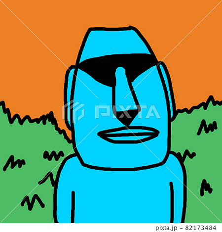ブルーのモアイくん ブルーのモアイくん 82173484