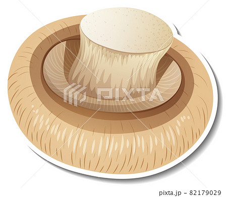 Champignon mushroom sticker on white background 82179029