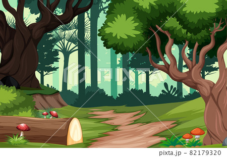 Nature Forest Landscape Backgroundのイラスト素材 1793