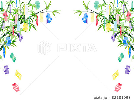 七夕の節句-笹竹と七夕飾り 82181093