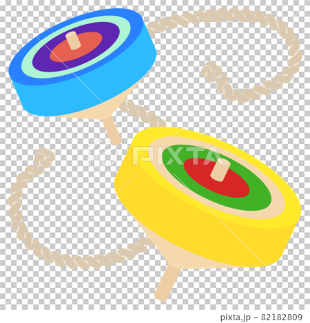 Japanese New Year image illustration material_top spinning (with vector) Japanese New Year image illustration material_top spinning (with vector) 82182809
