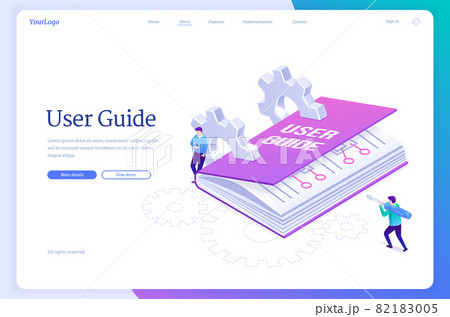 User guide isometric landing page, manual book 82183005