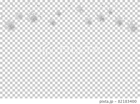 キラキラ☆雪の結晶オーナメントのシンプルな風景 シルバー 82183400