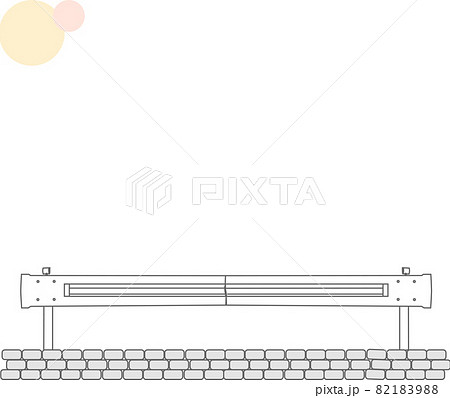 石垣とガードレールの風景 石垣とガードレールの風景 82183988