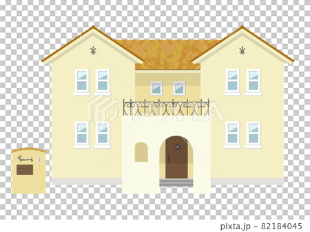 モダンな戸建て住宅のイラスト（プロヴァンス風） 82184045