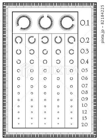 ピアノの鍵盤のイラストでお洒落な視力検査表をデザインしました