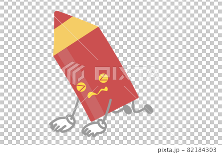 Vector illustration of a cute red pen character depressed 82184303