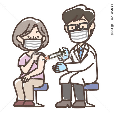 注射を受ける女性 82185034