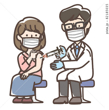 注射を受ける女性 82185035