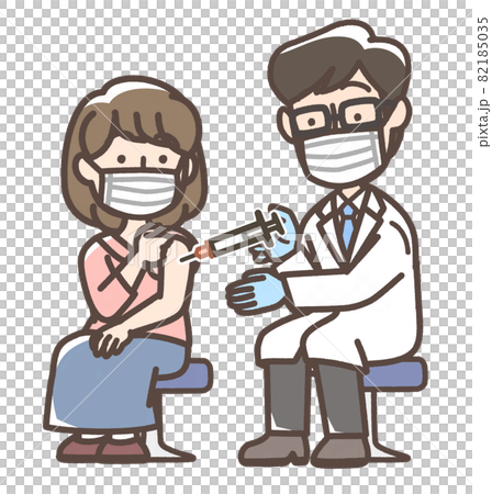 注射を受ける女性 82185035